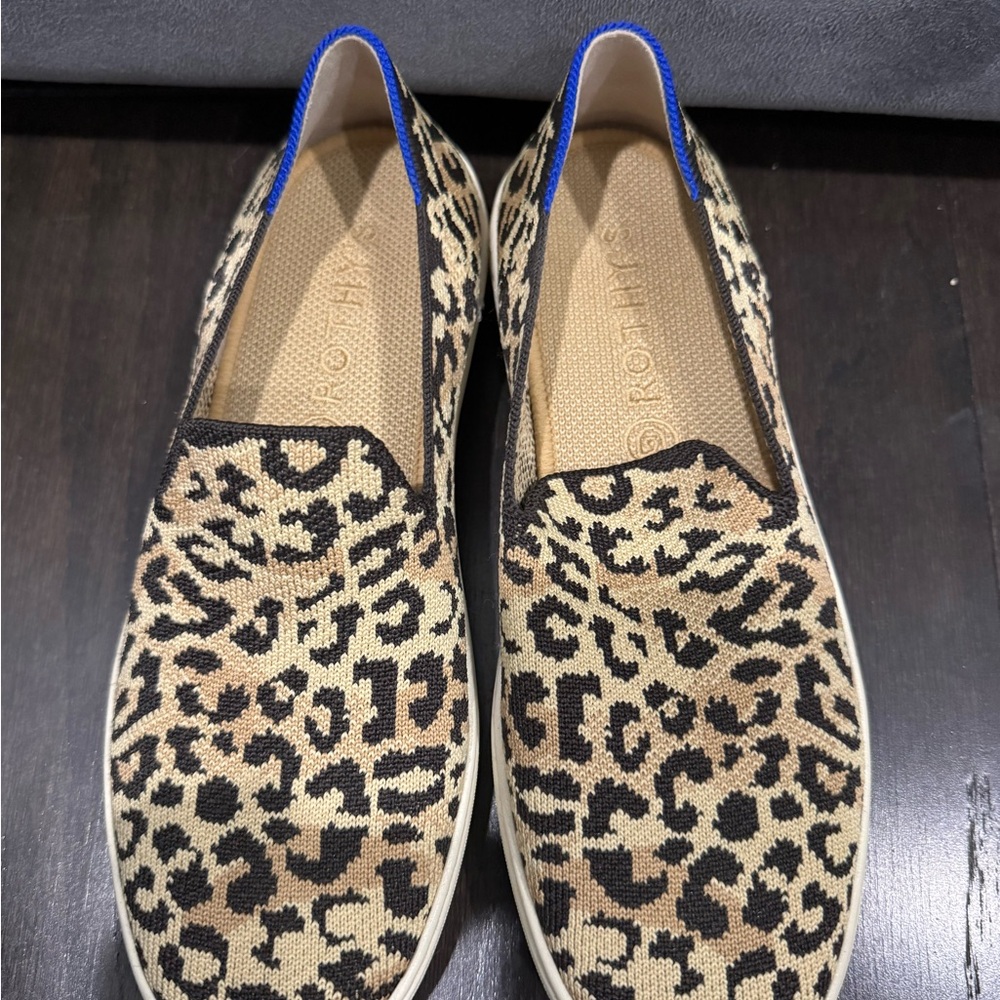 Rothy's Women's Leopard Print Slip On Sneaker